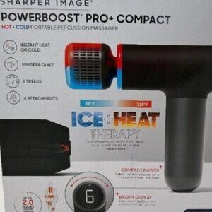 Sharper Image PowerBoost Pro Hot & Cold Percussion Massager New